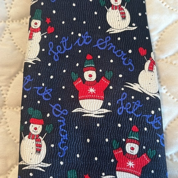 Keith Daniel’s “Let It Snow” 100% Silk Tie - Picture 1 of 4